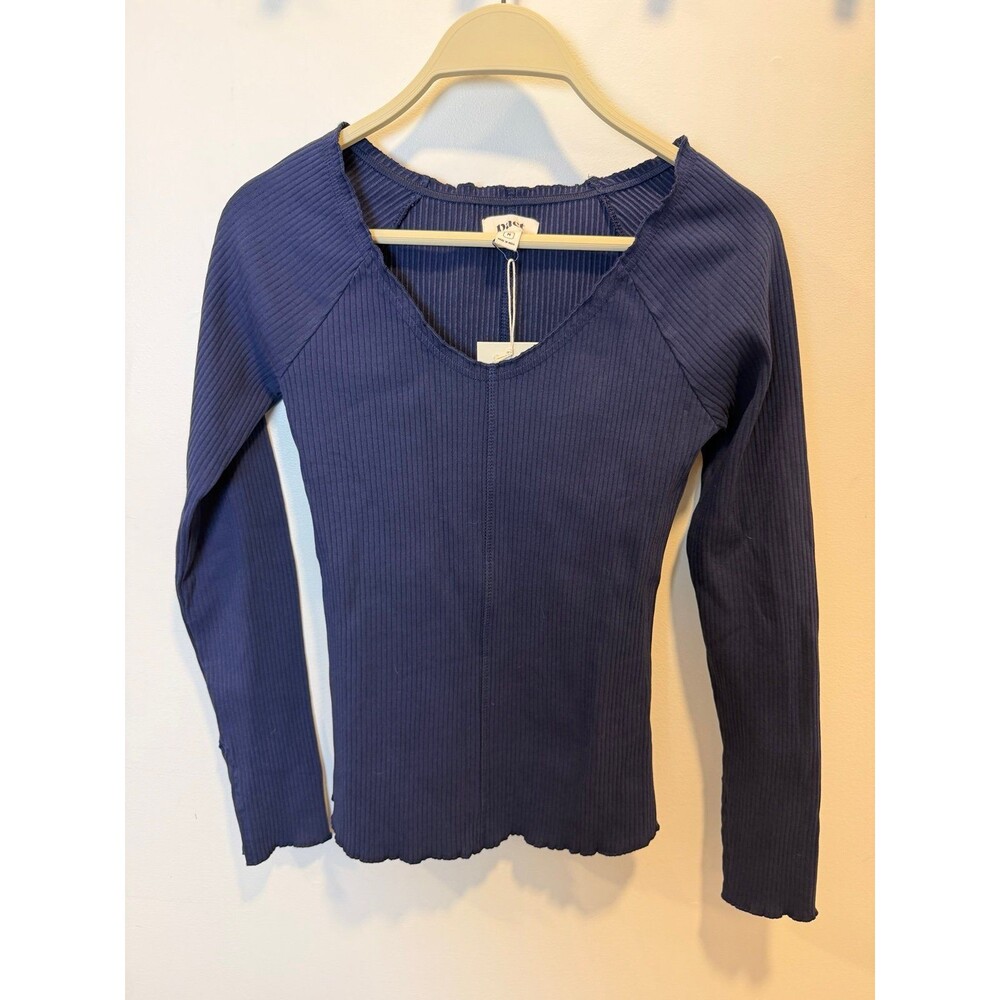 NEW Pact Ribbed Long Sleeve Shirt - Organic Cotton - Navy